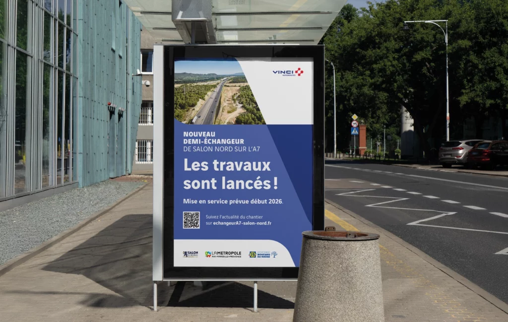 Communication travaux échangeur autoroutier